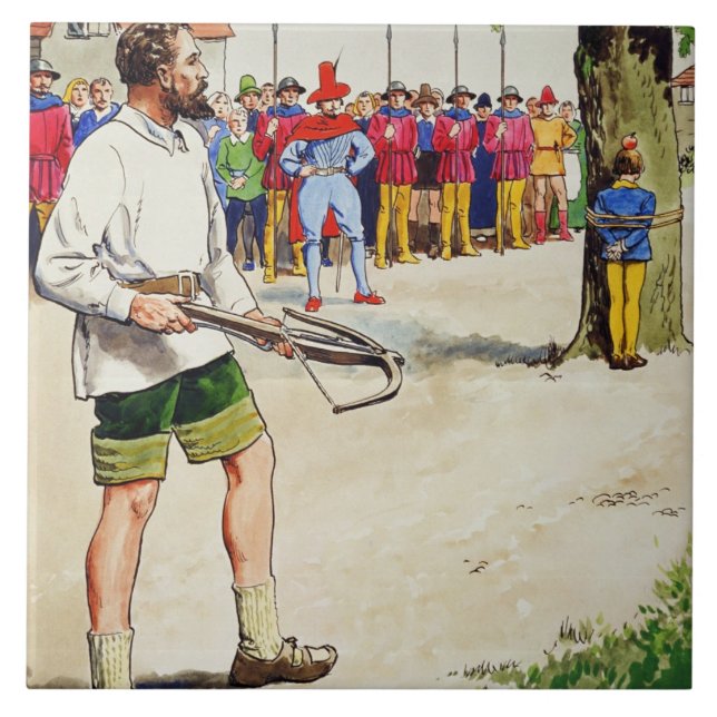 Azulejo De Cerâmica William diz, das "espreitadelas no passado", (Frente)