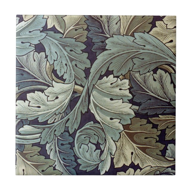 Azulejo De Cerâmica William Morris Acanthus Wallpaper Folhas (Frente)