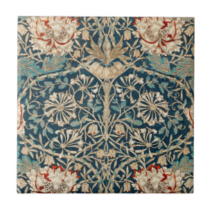 Azulejo De Cerâmica William Morris Antigo Floral Madressilva