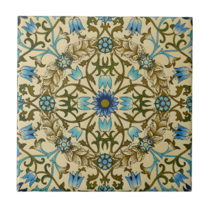 Azulejo De Cerâmica William Morris- Antigo Padrão de Videira e Flor de