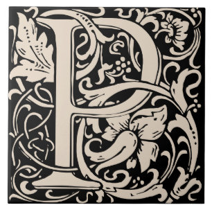 Azulejo De Cerâmica William Morris Art Nouveau Alphabet Leaf Leaf Leaf