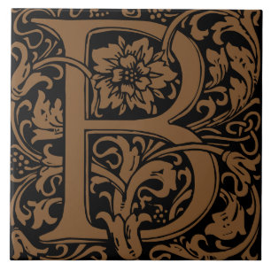 Azulejo De Cerâmica William Morris Arts e Artesanatos Monograma - Letr