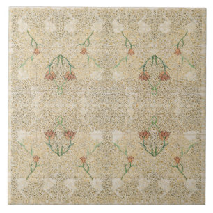 Azulejo De Cerâmica William * Morris Beige Vintage Tulip