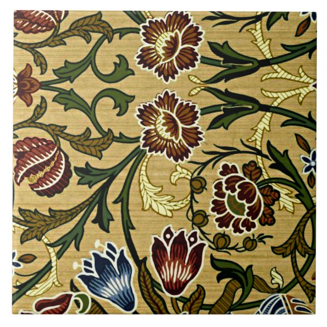 Azulejo De Cerâmica William Morris - Brocade, (Frente)