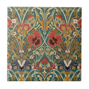 Azulejo De Cerâmica William Morris Compton Floral Art Nouveau Pattern
