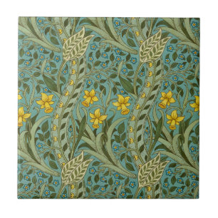Azulejo De Cerâmica William Morris Daffodil Floral Pattern Classic