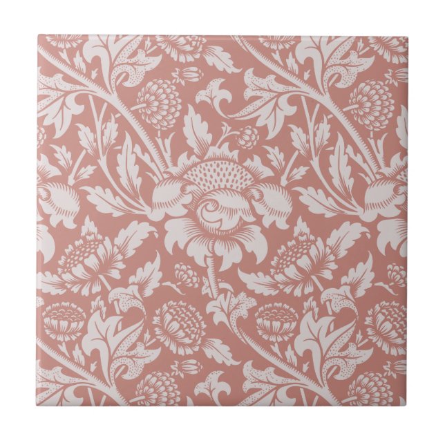 AZULEJO DE CERÂMICA: WILLIAM MORRIS : DESIGN FLORA (Frente)