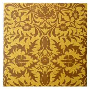 Azulejo De Cerâmica William Morris design, Vine Dourado,