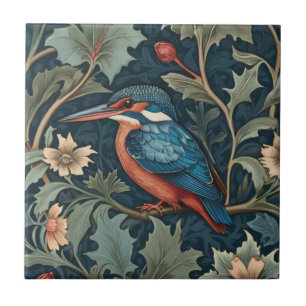 Azulejo De Cerâmica William Morris Estilo à esquerda virado para Kingf