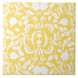 Azulejo De Cerâmica William Morris fofo vintage padrão floral amarelo