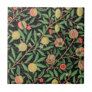 Azulejo De Cerâmica William Morris Fruta Pomegranate Padrão Floral