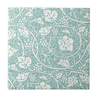 Azulejo De Cerâmica William Morris Grape Pattern Teal Turquoise