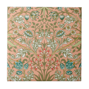 Azulejo De Cerâmica William Morris Hyacinth Flor Rosa Art
