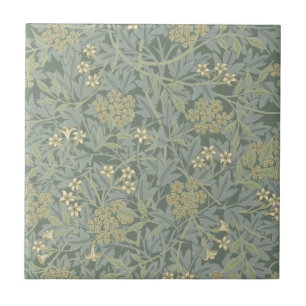 Azulejo De Cerâmica William Morris Jasmine Blue Botanic Art