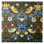 Azulejo De Cerâmica William Morris - Ladrão de Morango<br><div class="desc">Strawberry Thief,  um design de colheita William Morris</div>