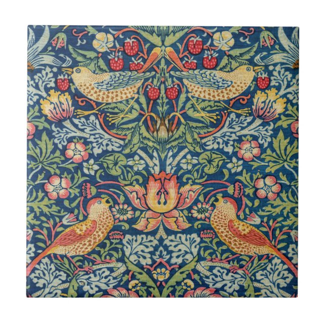 Azulejo De Cerâmica William Morris - Ladrão de Morango (Frente)