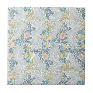 Azulejo De Cerâmica William * Morris Larkspur Dourado Orange Teal