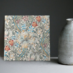 Azulejo De Cerâmica William Morris Lily Art Nouveau Padrão Floral Cer