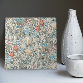 Azulejo De Cerâmica William Morris Lily Seamless - Padrão Floral