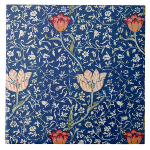 Azulejo De Cerâmica William Morris Medway Blue Floral