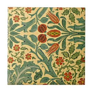 Azulejo De Cerâmica William Morris - Padrão da Flor do outono