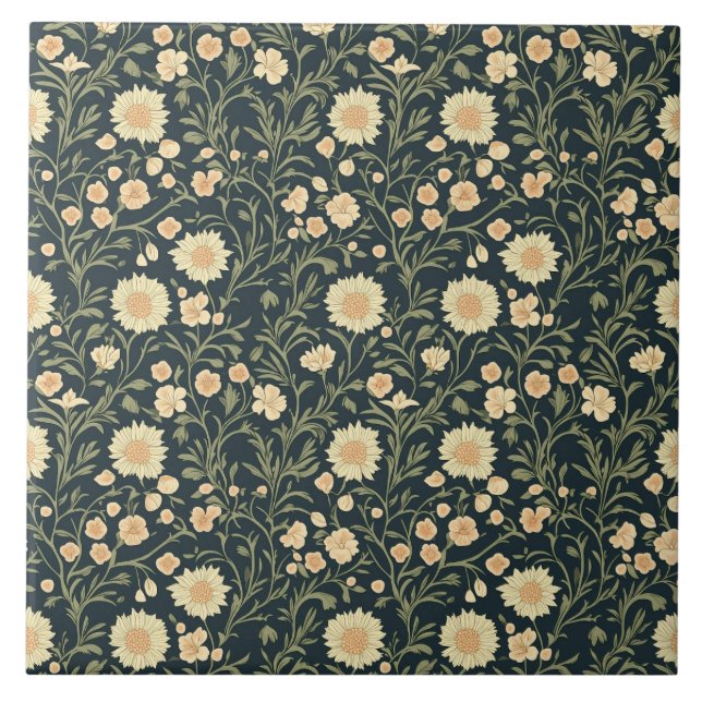 Azulejo De Cerâmica William Morris Pattern (Frente)