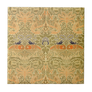 Azulejo De Cerâmica William Morris Peacock & Dragon Arts & Artesanatos