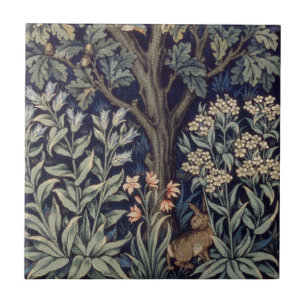 Azulejo De Cerâmica William Morris Pheasant Bird Tree Woodland