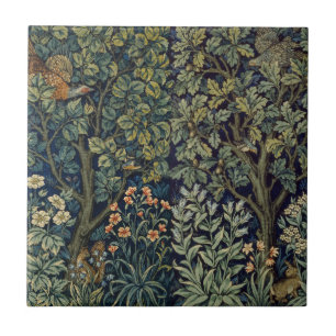 Azulejo De Cerâmica William Morris Pheasant Bird Tree Woodland