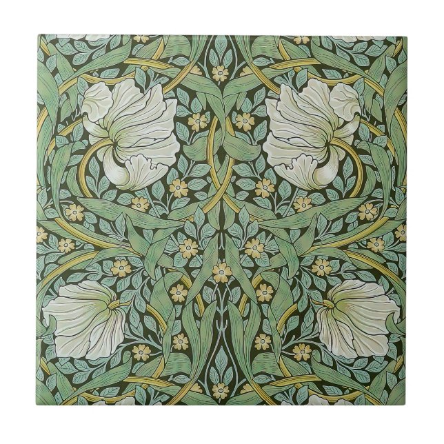 Azulejo De Cerâmica William Morris - Pimpernel (Frente)