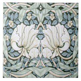 Azulejo De Cerâmica William Morris Pimpernel Blue Intricate Pattern 