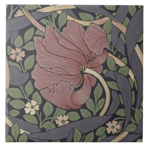 Azulejo De Cerâmica William Morris Pimpernel Vintage Padrão Cerâmico T