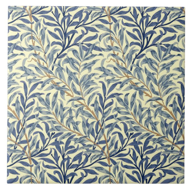 Azulejo De Cerâmica William Morris "Ramo de Salgueiro" 4 (Frente)