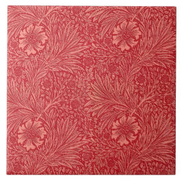Azulejo De Cerâmica William Morris Red Marigold Pattern