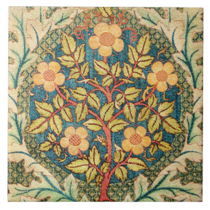 Azulejo De Cerâmica William Morris Rosa Wreath 