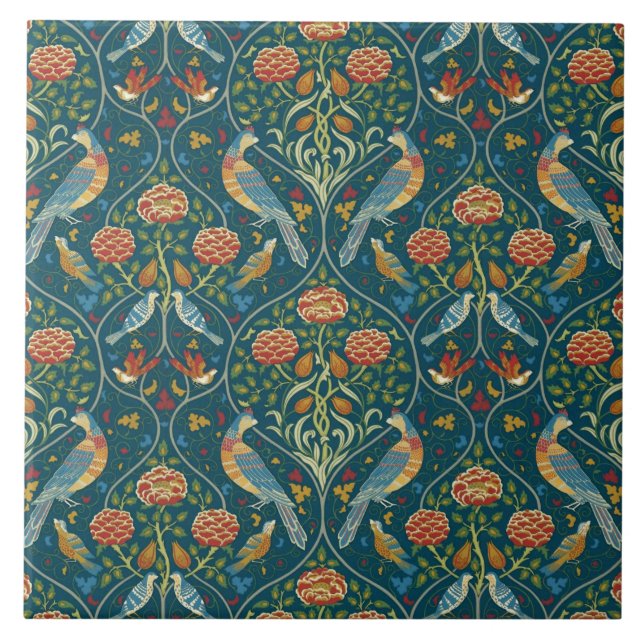 Azulejo De Cerâmica William Morris "Seasons by May" 1 (Frente)