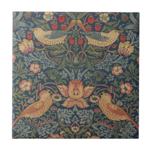 Azulejo De Cerâmica William Morris Strawberry Theves Birds