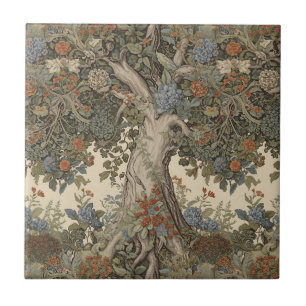 Azulejo De Cerâmica William Morris Tree Of Life Vintage Pre-Raphaelite