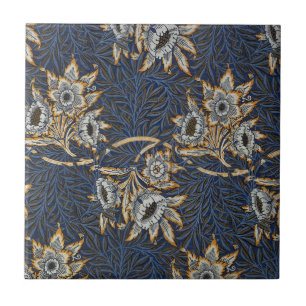 Azulejo De Cerâmica William Morris Tulip Willow Blue Patterno