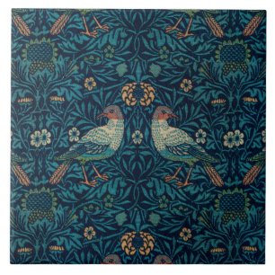 Azulejo De Cerâmica William Morris Vintage Floral Birds
