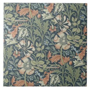 Azulejo De Cerâmica William Morris Vintage Floral Blue Compton