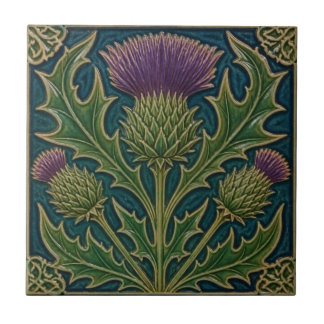 Azulejo De Cerâmica William Morris vintage floral cardo escocês