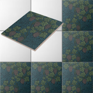 Azulejo De Cerâmica William Morris Vintage Grape Vine Patterno