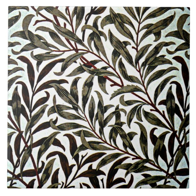Azulejo De Cerâmica William Morris - Willow Bough, (Frente)