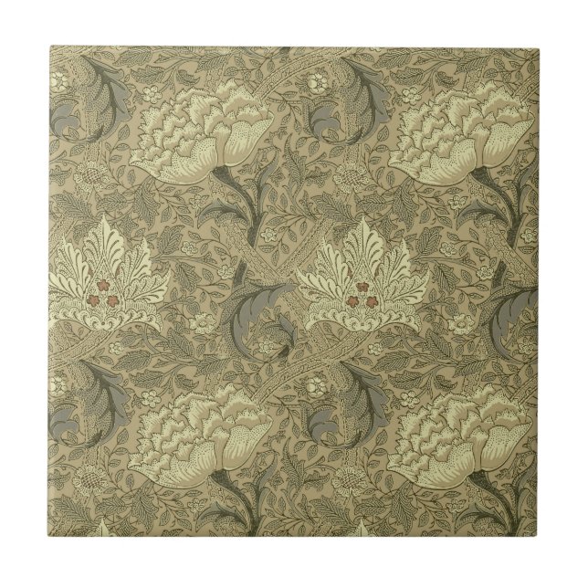 Azulejo De Cerâmica William Morris Windrush Wallpaper Pattern (Frente)