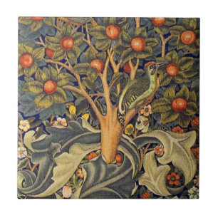 Azulejo De Cerâmica William Morris Woodpecker Pré-Raphaelite
