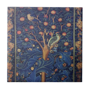 Azulejo De Cerâmica William Morris Woodpecker Tapeçaria Artes e Artesa