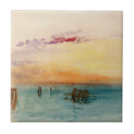 Azulejo De Cerâmica William Turner - A laguna perto de Veneza no Sunse