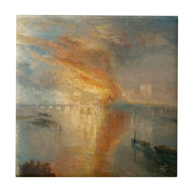 Azulejo De Cerâmica William Turner - A Queima do Parlamento (Frente)