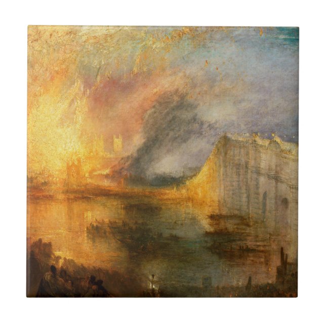 Azulejo De Cerâmica William Turner - A Queima do Parlamento (Frente)